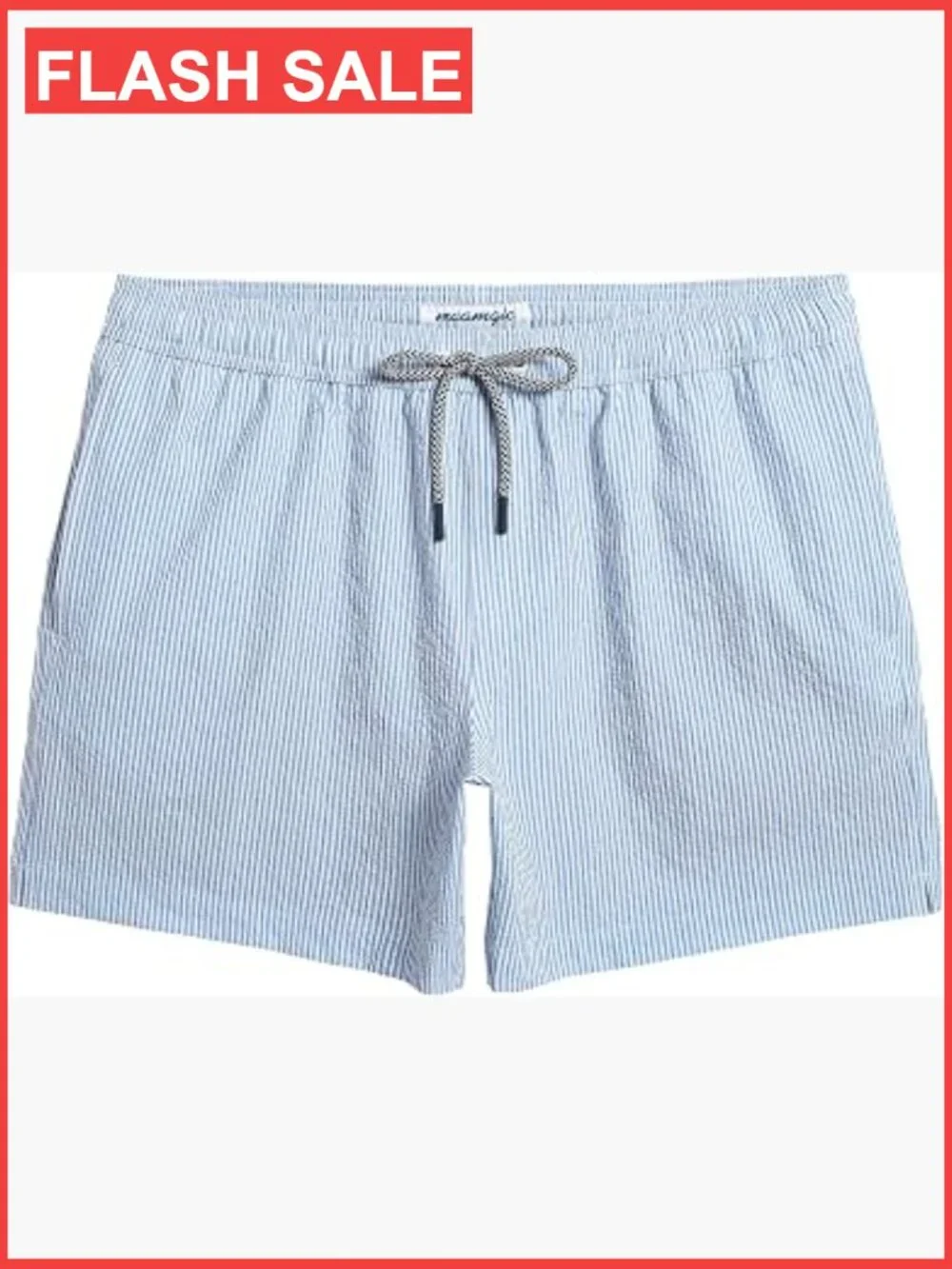 Men's Seersucker Swim Trunks Quick Dry with Mesh Liner 5.5